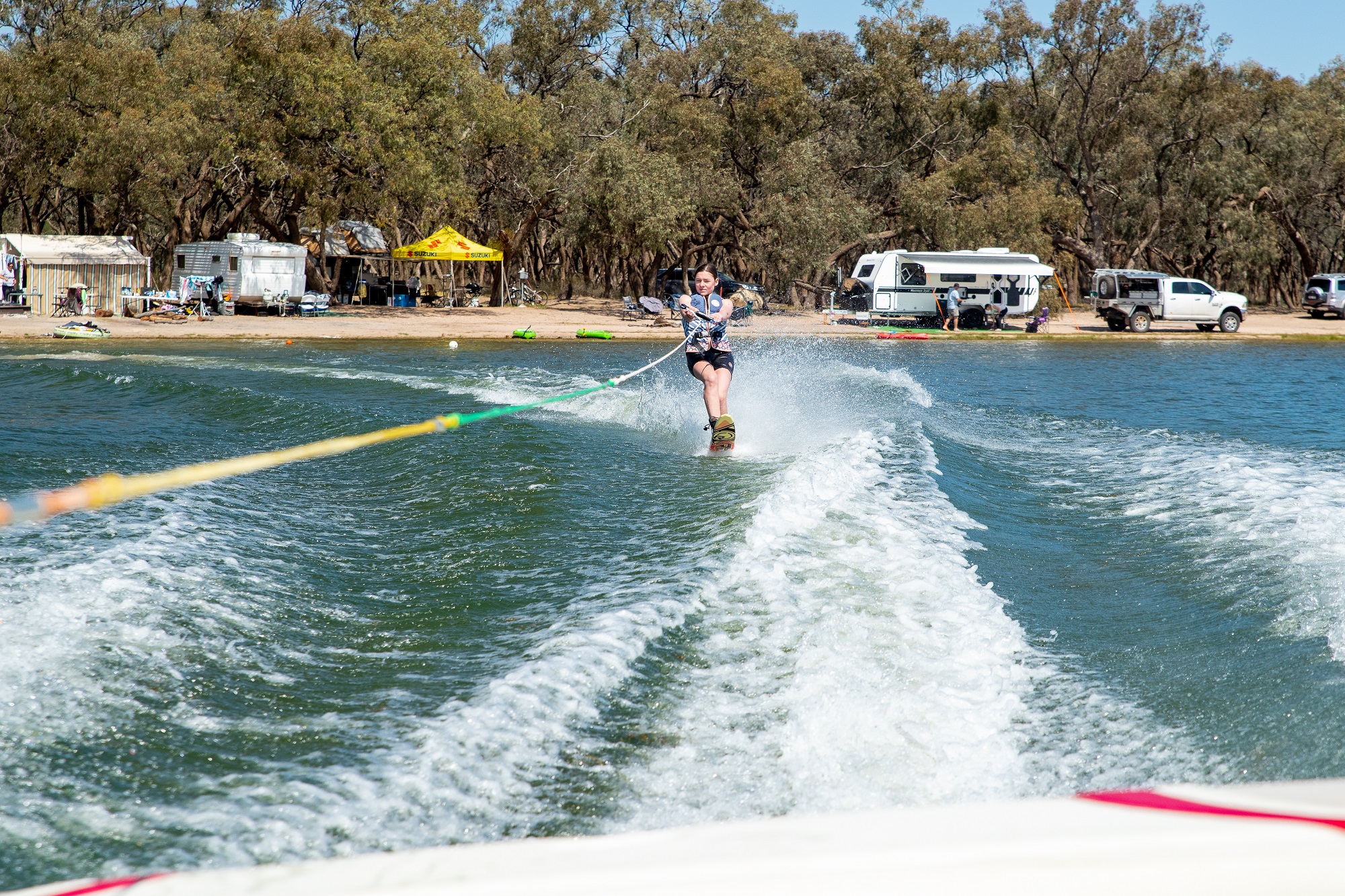 Water skiing on Green Lake